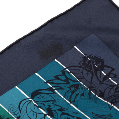 Hermes Carre 90 Jungle Love Scarf Large Green Navy Multicolor Silk
