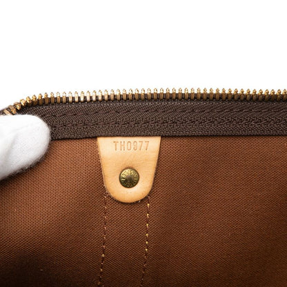 Louis Vuitton Monogram Keepall Bandouliere 60 Boston Bag 2-Way Brown Leather