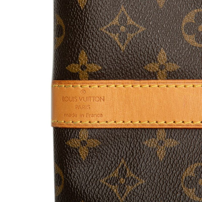 Louis Vuitton Monogram Keepall Bandouliere 60 Boston Bag 2-Way Brown Leather