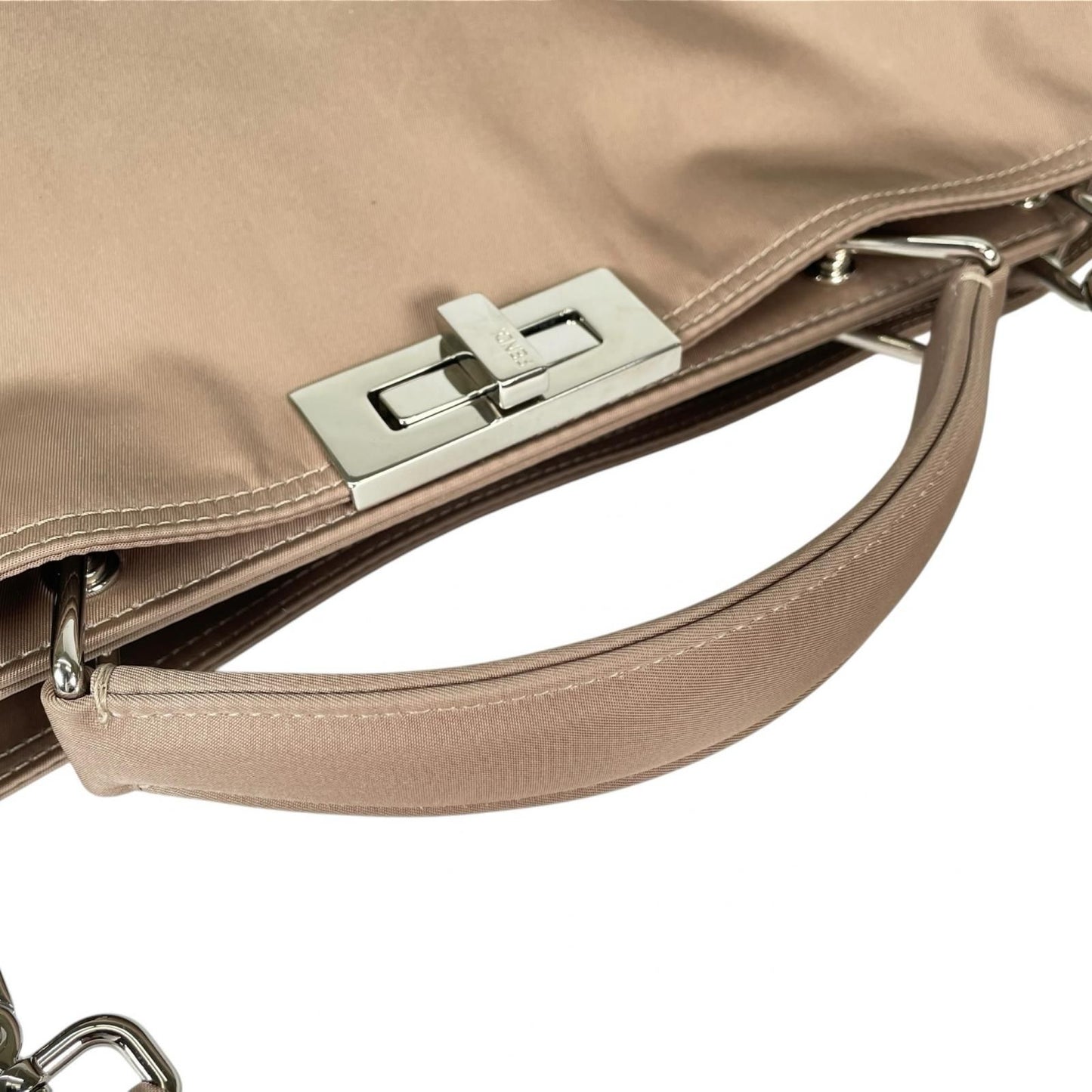 Fendi Peekaboo Business Bag Nylon Beige — view 6