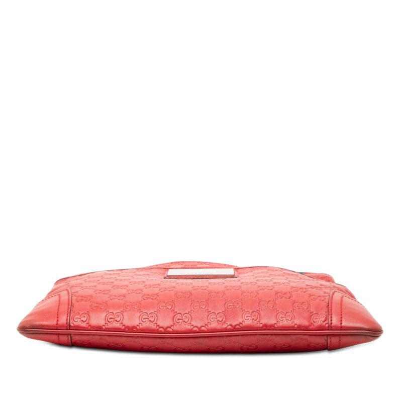 Guccissima Sherry Line Crossbody Shoulder Bag Beijing Olympics Red Leather
