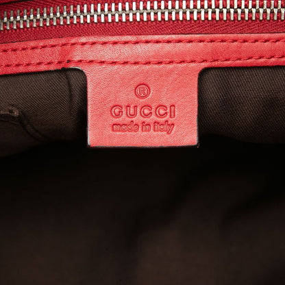Guccissima Sherry Line Crossbody Shoulder Bag Beijing Olympics Red Leather