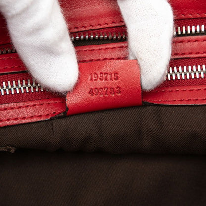 Guccissima Sherry Line Crossbody Shoulder Bag Beijing Olympics Red Leather
