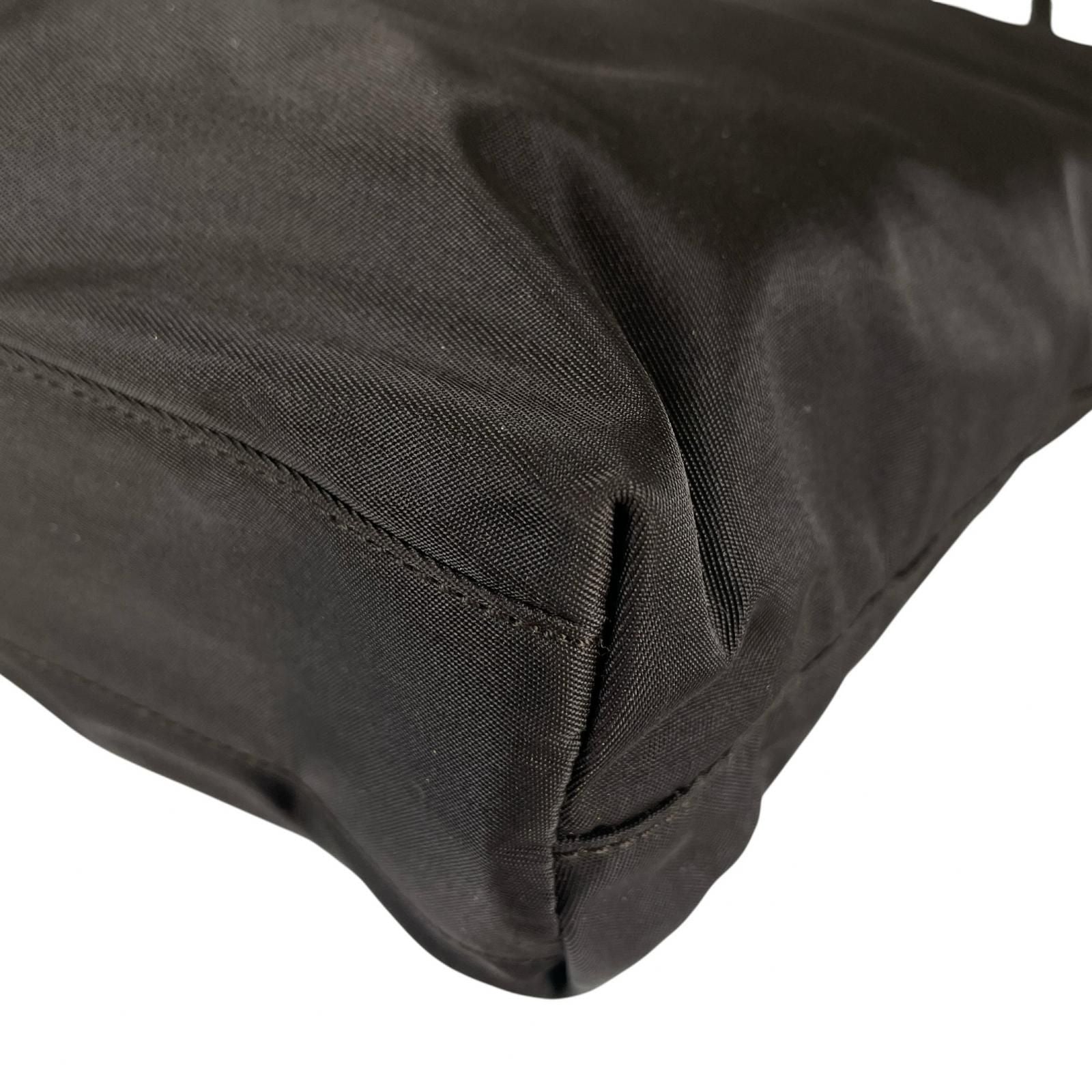 Prada Triangle Logo Handbag Nylon Gray — view 8
