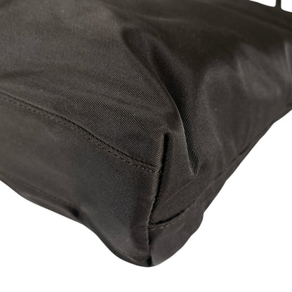 Prada Triangle Logo Handbag Nylon Gray — view 8