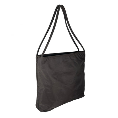 Prada Triangle Logo Handbag Nylon Gray — view 3
