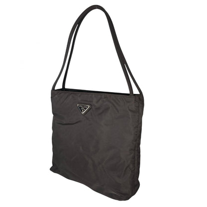 Prada Triangle Logo Handbag Nylon Gray — view 2