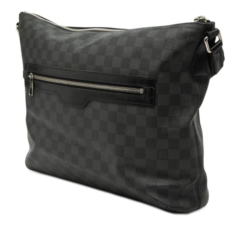 Louis Vuitton Damier Graphite Mick MM Crossbody Shoulder Bag Black Leather