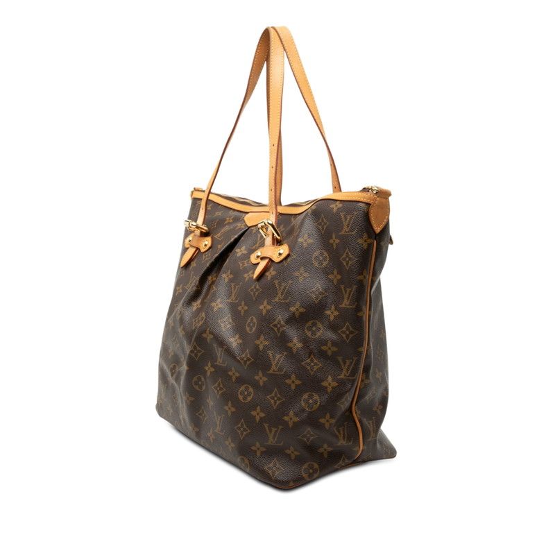 Louis Vuitton Monogram Palermo GM Tote Shoulder Bag 2-Way Brown Leather
