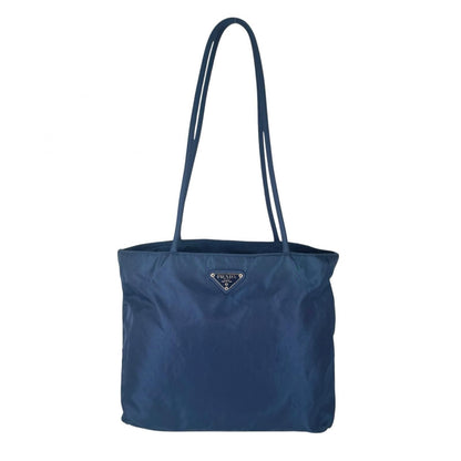 Prada Triangle Logo Shoulder Bag Nylon Blue