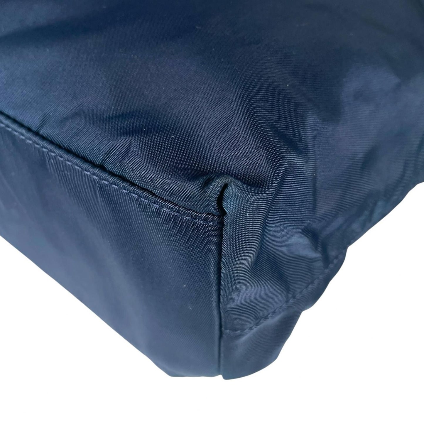 Prada Triangle Logo Shoulder Bag Nylon Blue — view 6