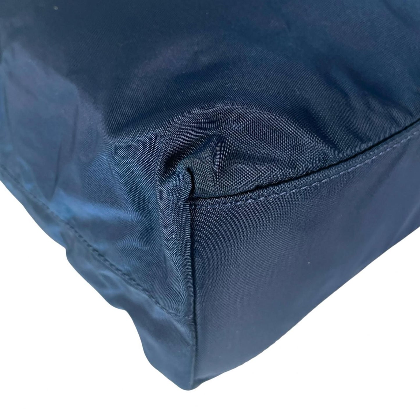 Prada Triangle Logo Shoulder Bag Nylon Blue — view 7