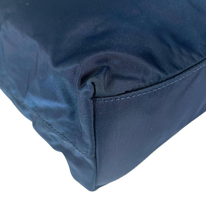 Prada Triangle Logo Shoulder Bag Nylon Blue — view 7