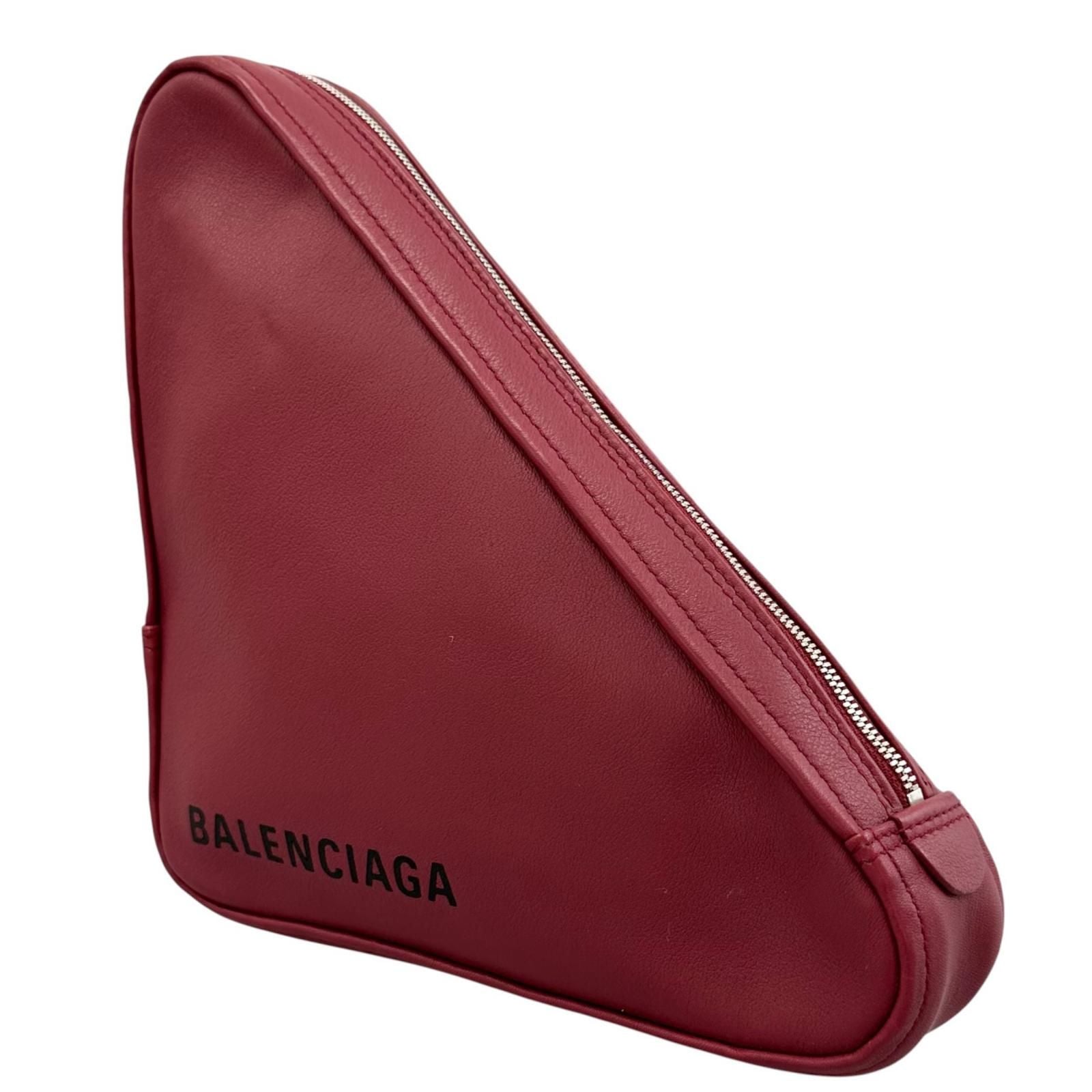 Balenciaga Clutch Leather Red Triangle — view 2