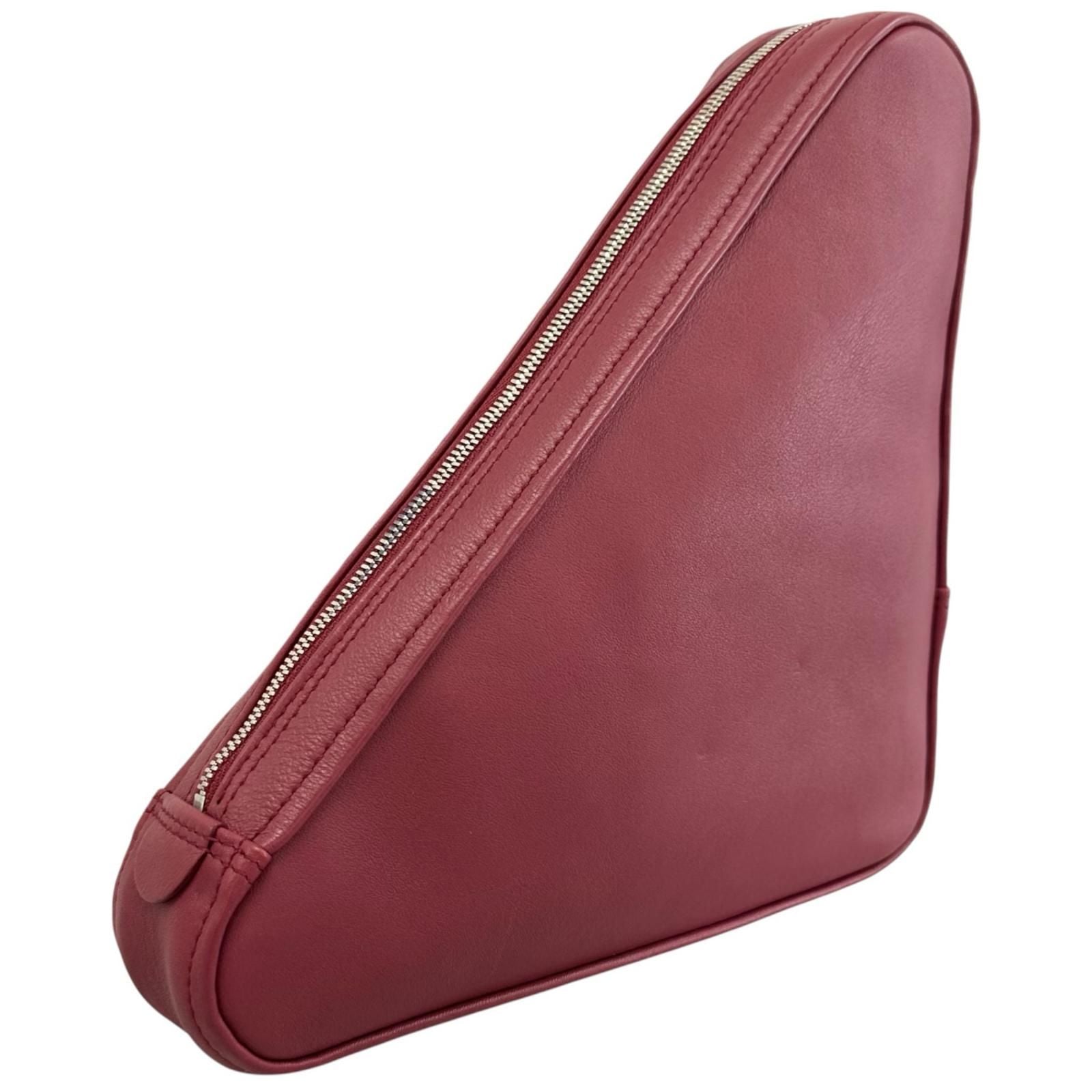 Balenciaga Clutch Leather Red Triangle — view 3