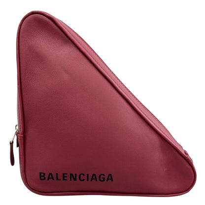 Balenciaga Clutch Leather Red Triangle