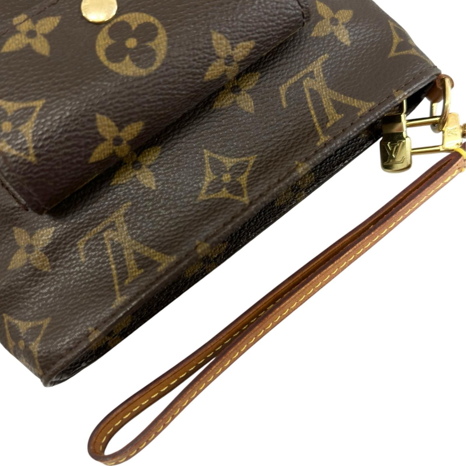 Louis Vuitton Partition Shoulder Bag Monogram Canvas Brown Pouch — view 6