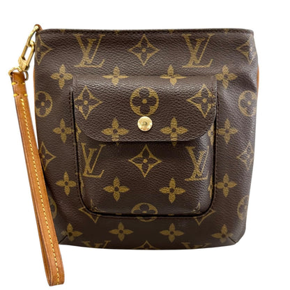 Louis Vuitton Partition Shoulder Bag Monogram Canvas Brown Pouch