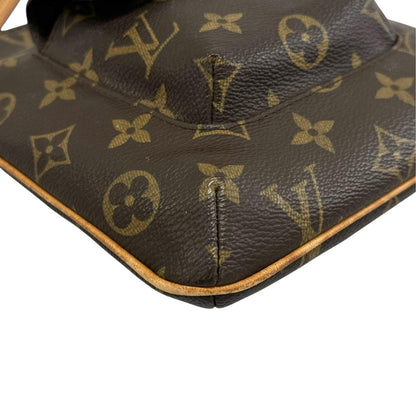 Louis Vuitton Partition Shoulder Bag Monogram Canvas Brown Pouch — view 7