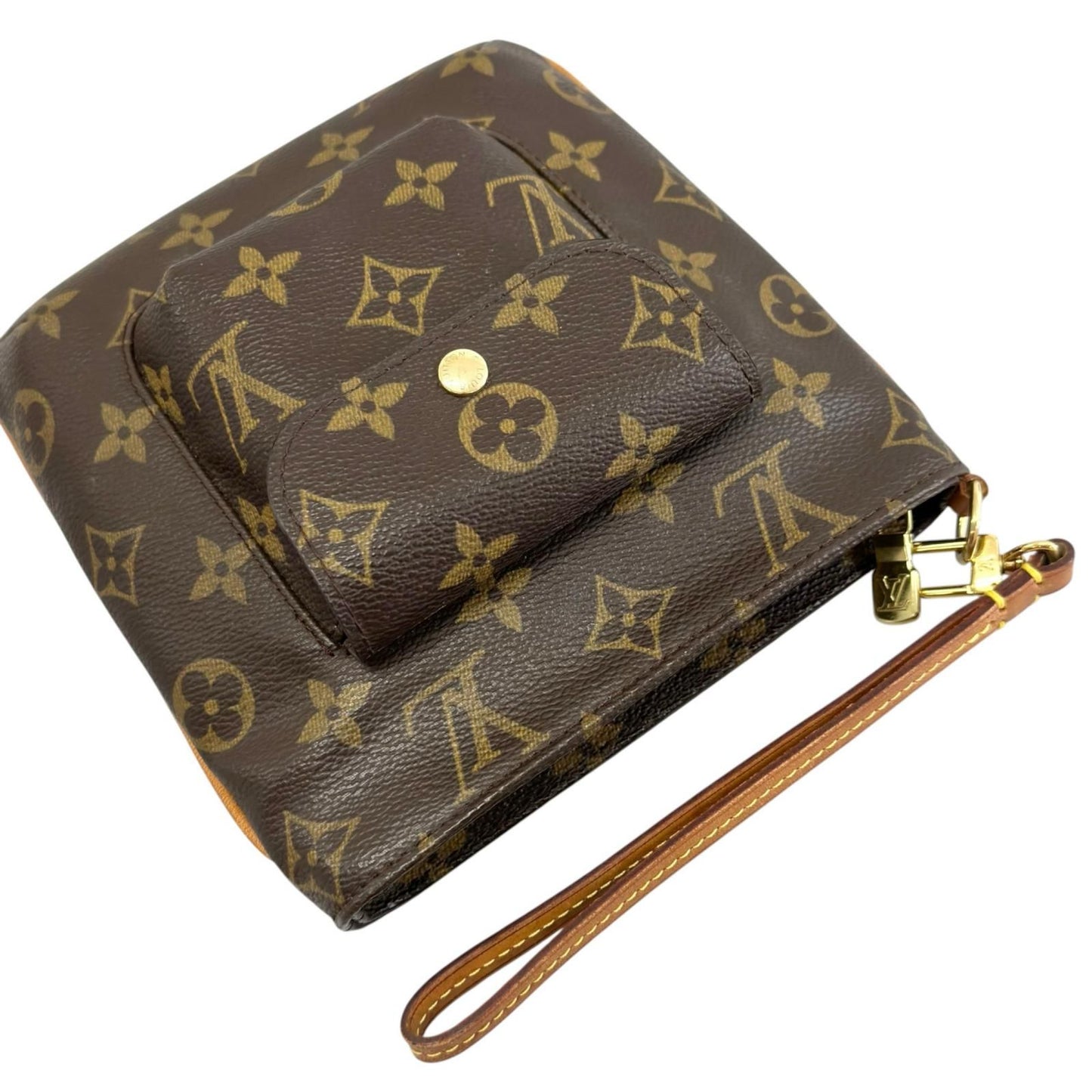 Louis Vuitton Partition Shoulder Bag Monogram Canvas Brown Pouch — view 5