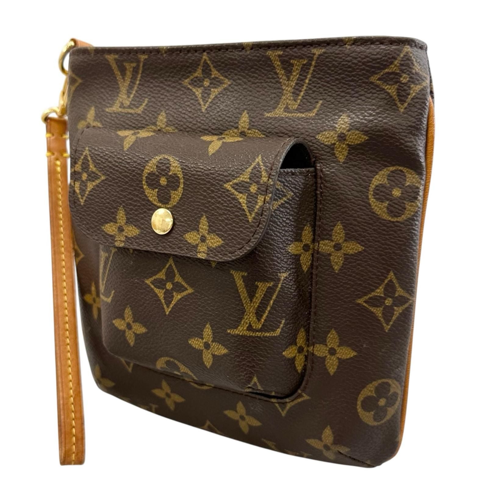 Louis Vuitton Partition Shoulder Bag Monogram Canvas Brown Pouch — view 2