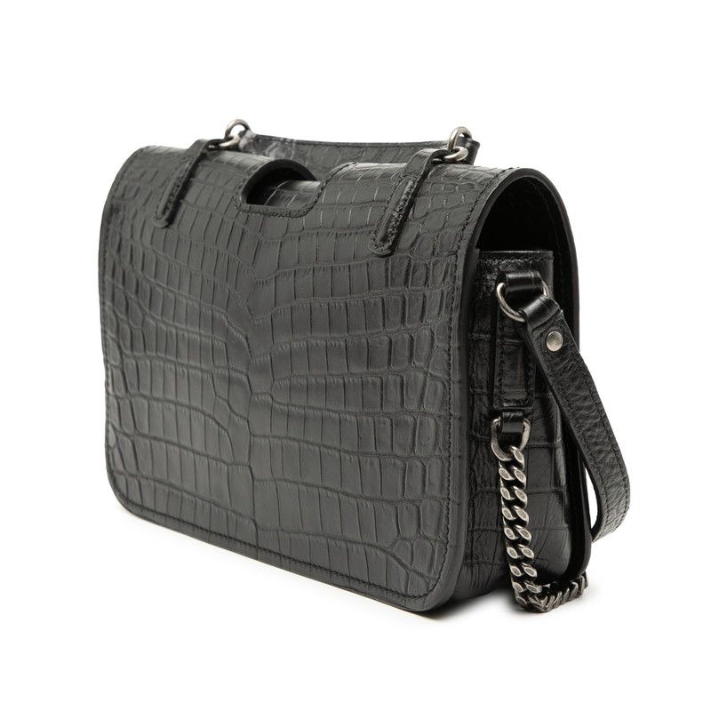 Saint Laurent Charlotte Toy Croco Shoulder Bag
