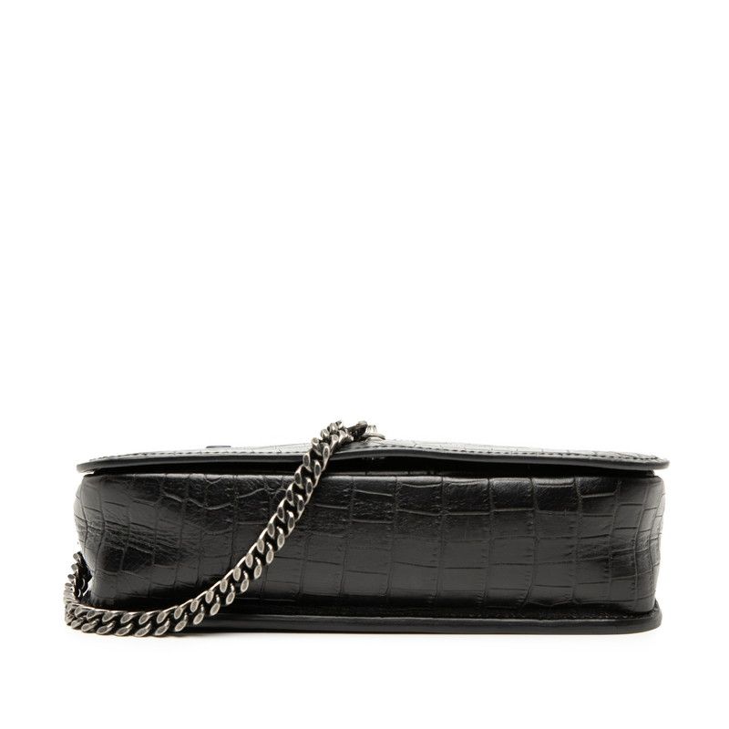 Saint Laurent Charlotte Toy Croco Shoulder Bag