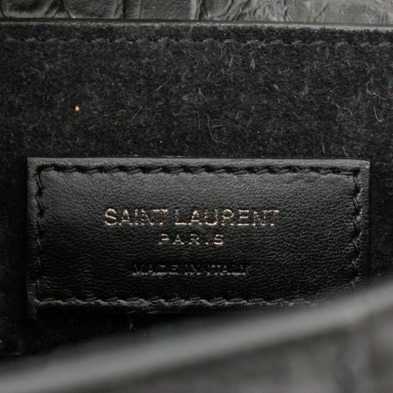 Saint Laurent Charlotte Toy Croco Shoulder Bag