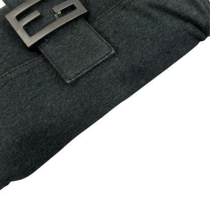 Fendi Mamma Baguette Shoulder Bag Cotton Dark Gray — view 6