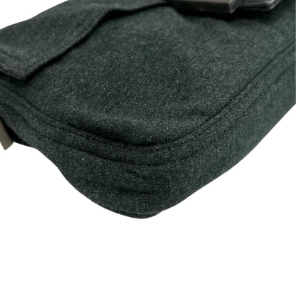 Fendi Mamma Baguette Shoulder Bag Cotton Dark Gray — view 7