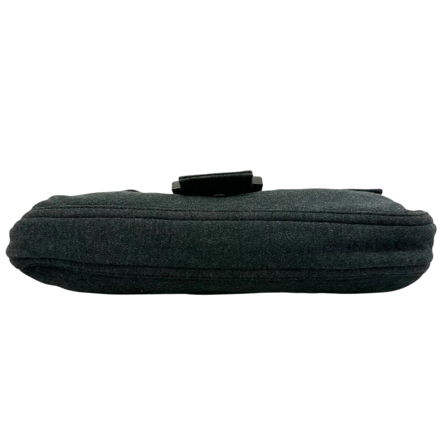 Fendi Mamma Baguette Shoulder Bag Cotton Dark Gray — view 4