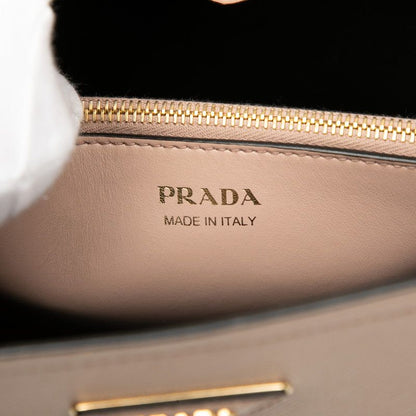 Prada Depth Shoulder Bag Cipria Beige Saffiano Leather