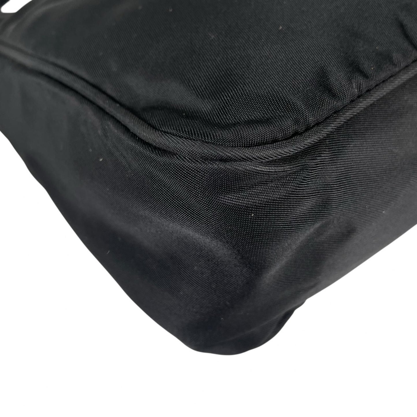 Prada Triangle Logo Handbag Nylon Black — view 7
