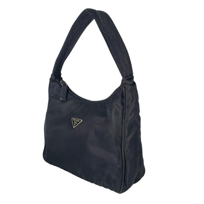Prada Triangle Logo Handbag Nylon Black — view 2