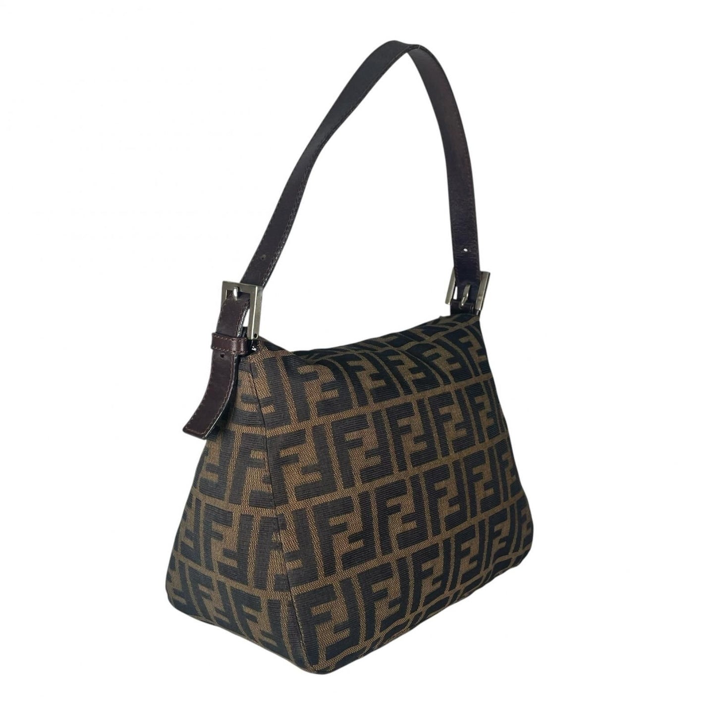 Fendi Zucca Handbag Canvas Brown — view 3