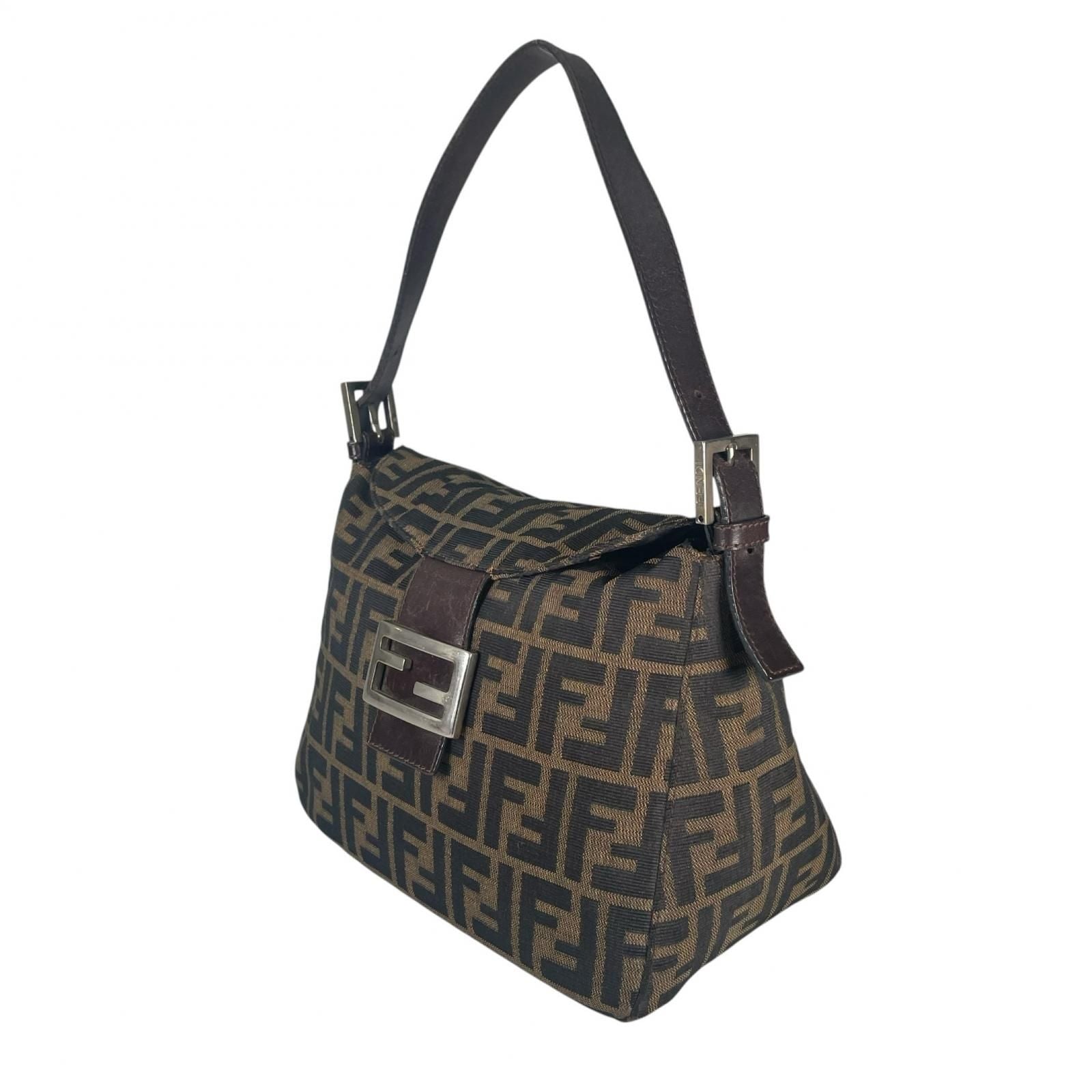 Fendi Zucca Handbag Canvas Brown — view 2