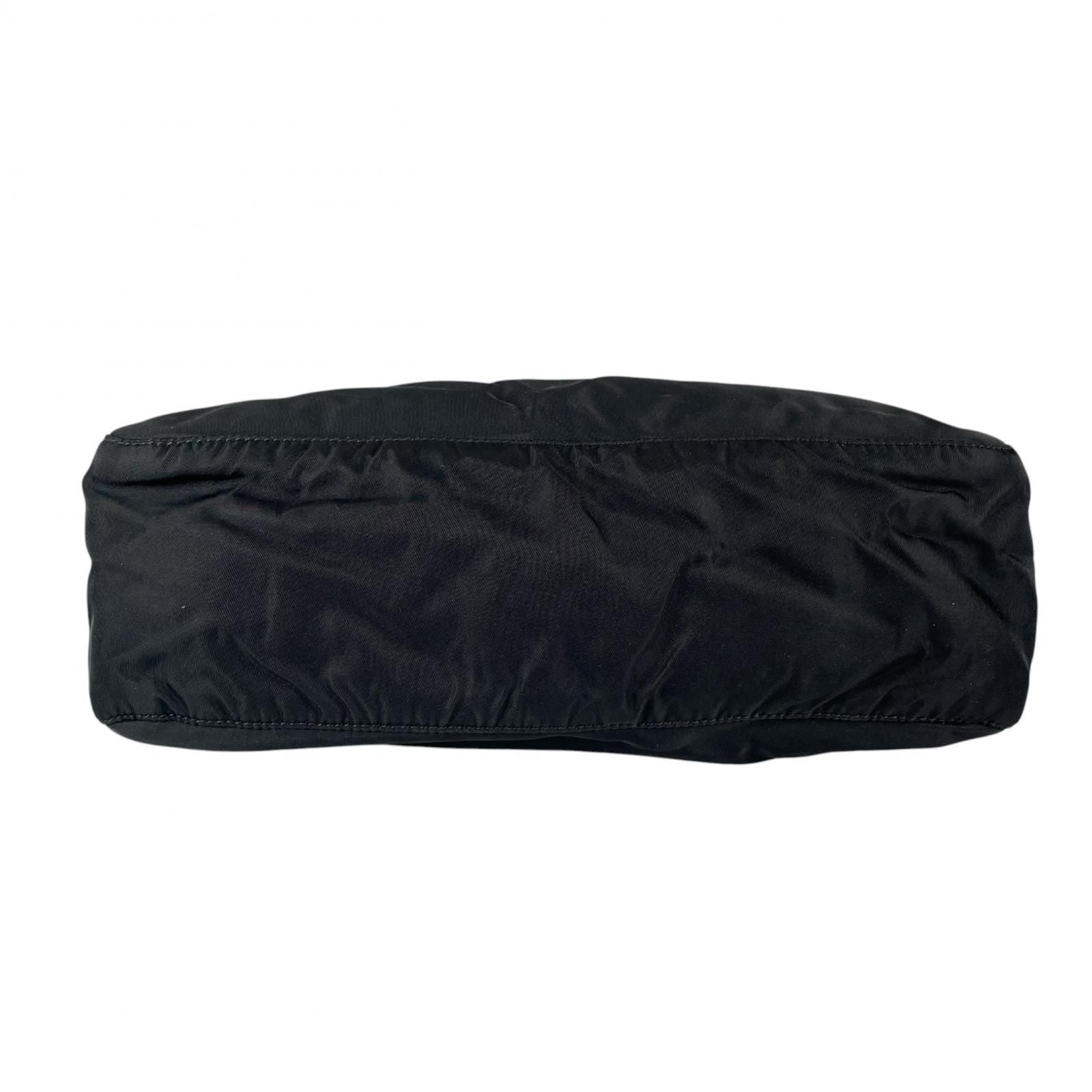 Prada Triangle Logo Shoulder Bag Nylon Black — view 4