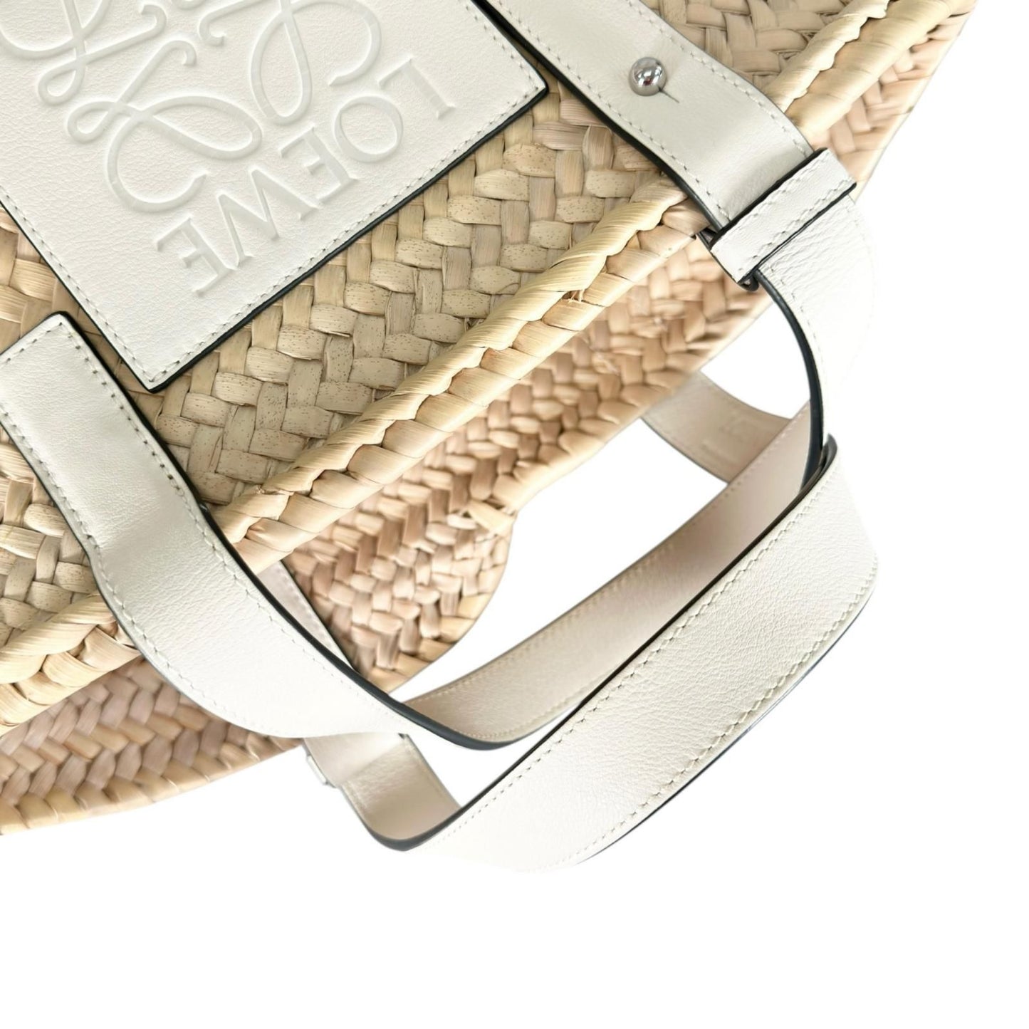 Loewe Handbag Raffia White Basket — view 6