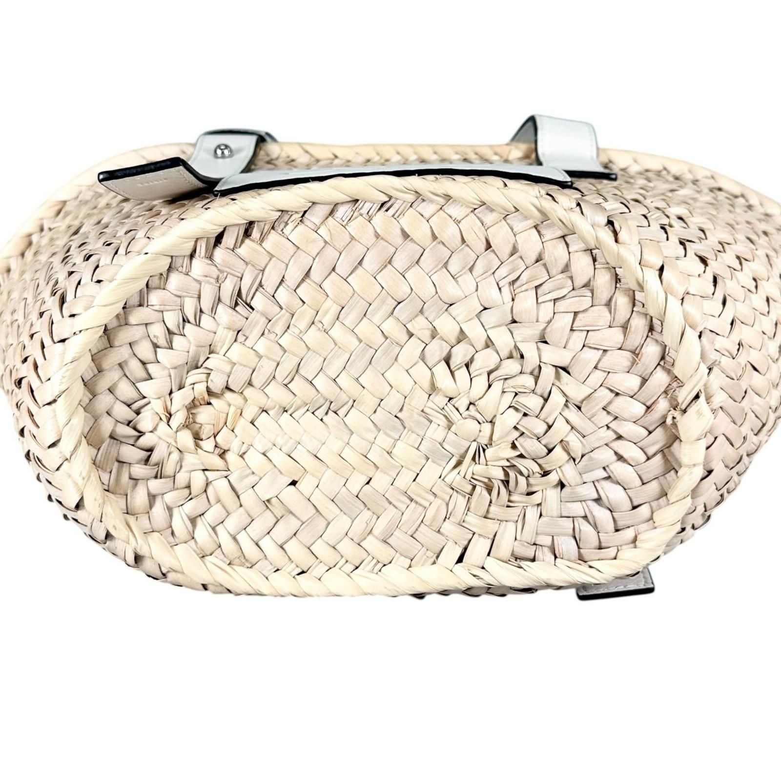 Loewe Handbag Raffia White Basket — view 4
