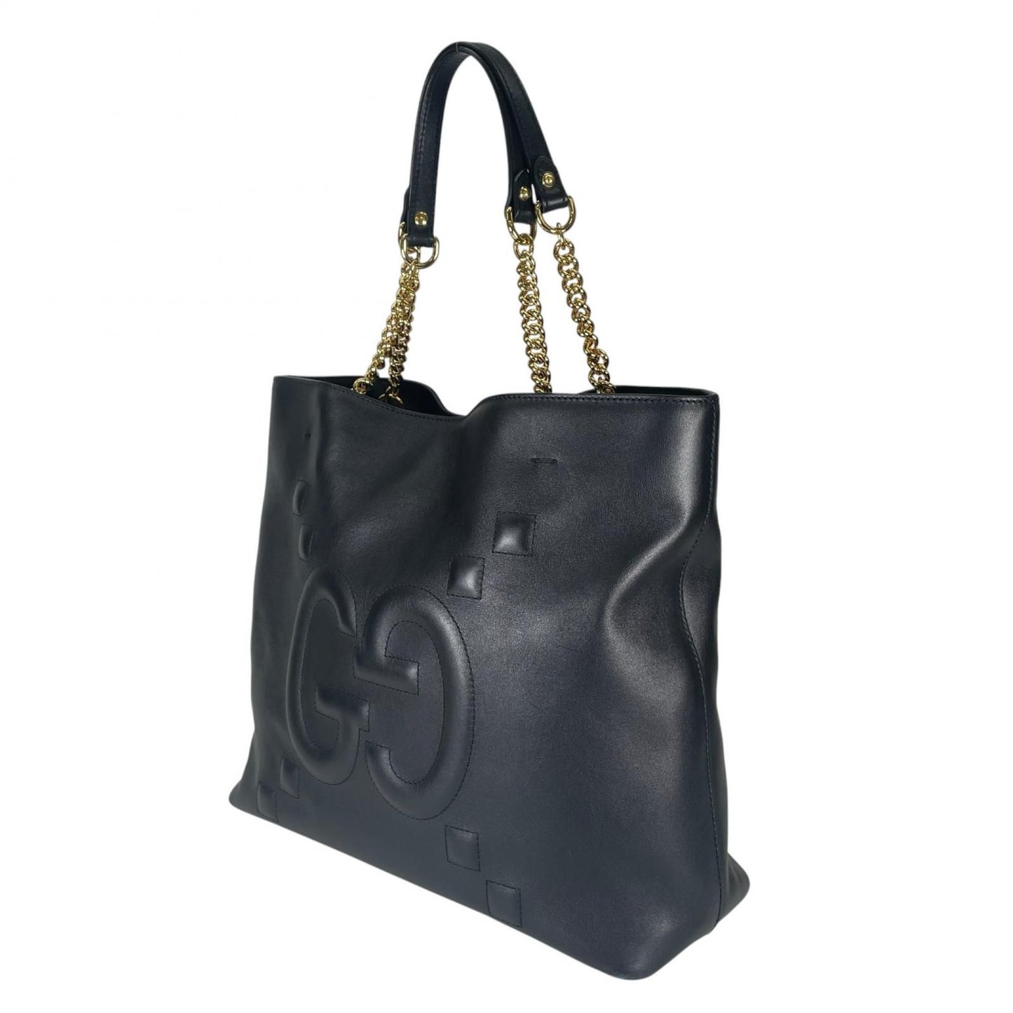 Gucci GG Embossed Tote Bag Leather Black — view 2