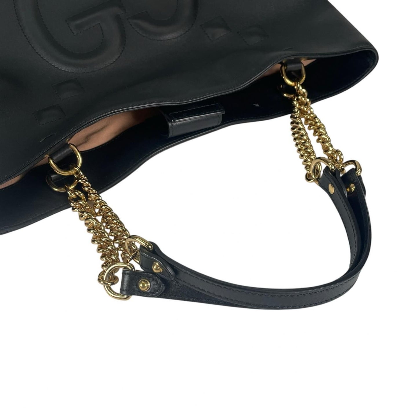 Gucci GG Embossed Tote Bag Leather Black — view 5