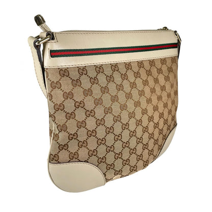 Gucci Sherry Line Shoulder Bag GG Canvas Beige — view 3
