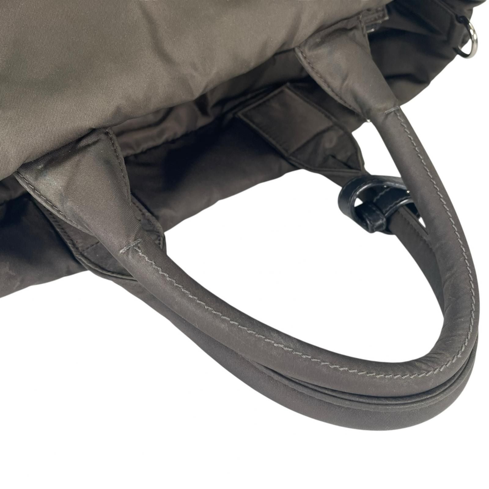 Prada Reversible Shoulder Bag Nylon Khaki — view 5