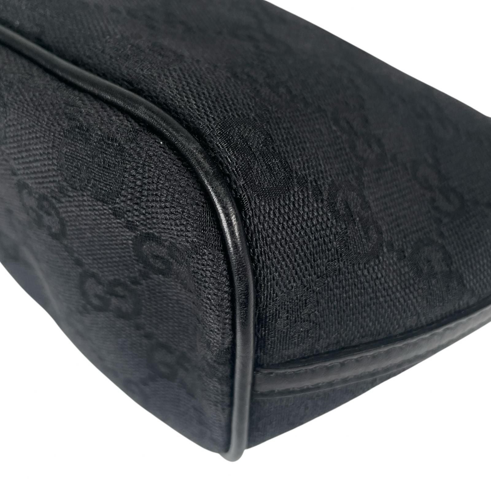 Gucci Pouch Handbag GG Canvas Black — view 6