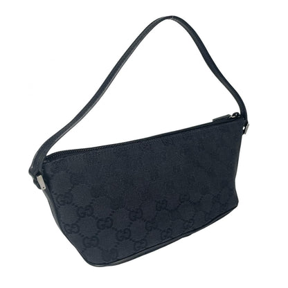 Gucci Pouch Handbag GG Canvas Black — view 3