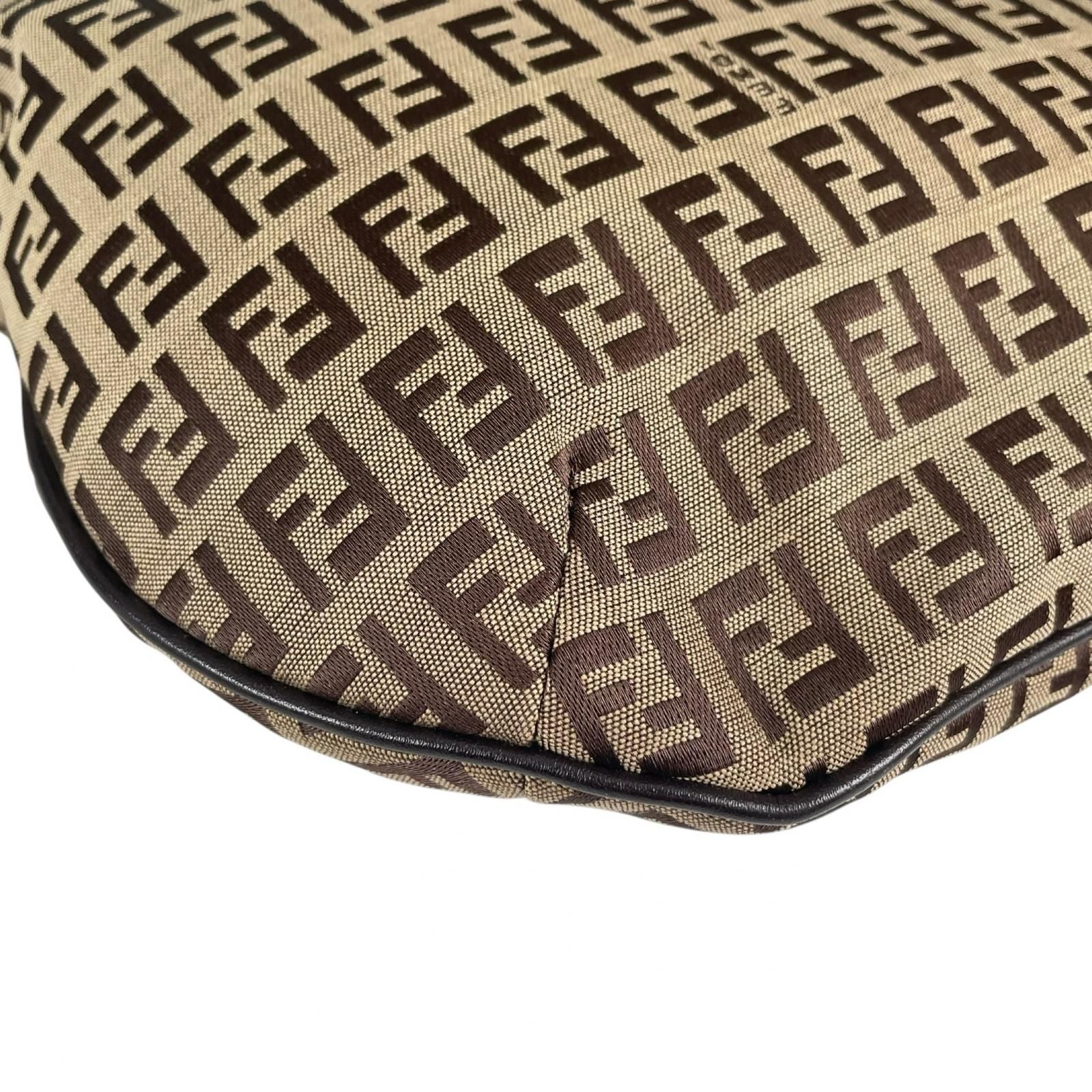 Fendi Zucchino Handbag Canvas Beige — view 7