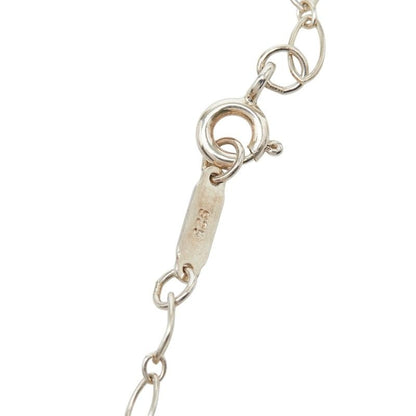 Tiffany & Co Heart Motif Long Necklace Silver Blue Enamel