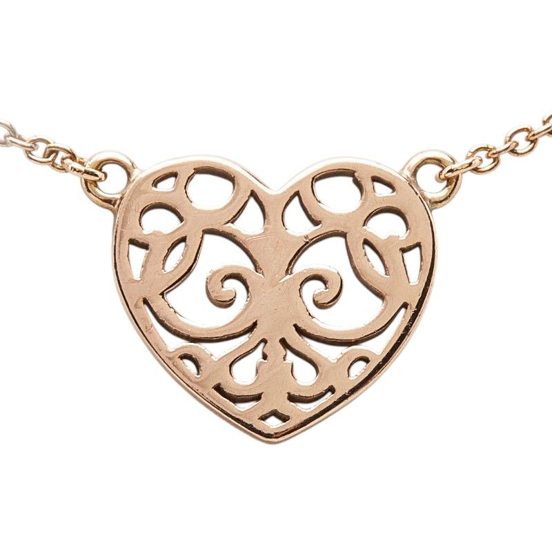 Tiffany & Co Enchanted Heart Necklace Gold Rubedo