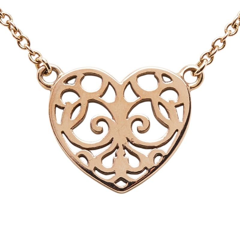 Tiffany & Co Enchanted Heart Necklace Gold Rubedo