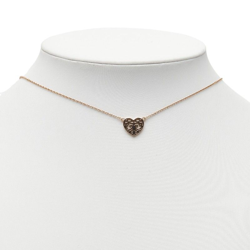Tiffany & Co Enchanted Heart Necklace Gold Rubedo